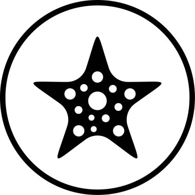 denizyıldızı. Web simgesi basit illüstrasyon