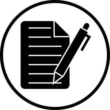 Bir belge simgesinin vektör illüstrasyonu