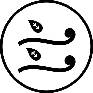 Rüzgar simgesinin vektör illüstrasyonu 