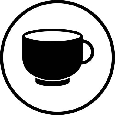 Bir fincan simgesinin vektör illüstrasyonu