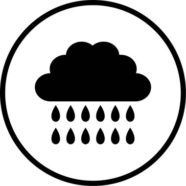 Yağmur. Web simgesi basit illüstrasyon