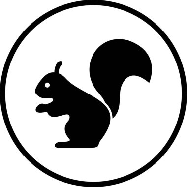 Bir sincap simgesinin vektör çizimi