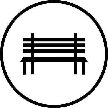 Yedek kulübesi Web simgesi basit illüstrasyon