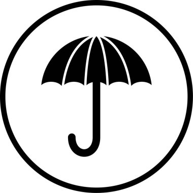 Şemsiye. Web simgesi basit illüstrasyon