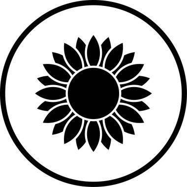 Çiçek. Web simgesi basit illüstrasyon