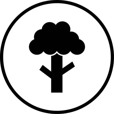 Ağaç. Web simgesi basit illüstrasyon