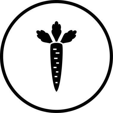 Havuç simgesinin vektör illüstrasyonu