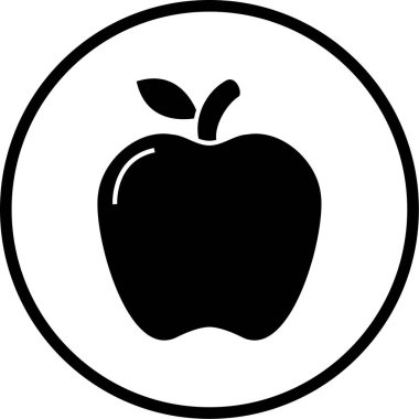 Elma. Web simgesi basit illüstrasyon