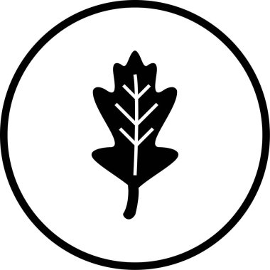 Yaprak. Web simgesi basit illüstrasyon