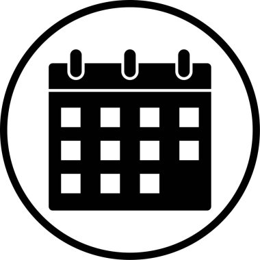 Takvim simgesi, vektör çizimi