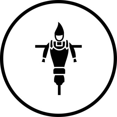 Bir itfaiyeci simgesinin vektör çizimi