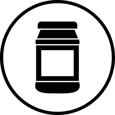 Kavanoz. Web simgesi basit illüstrasyon