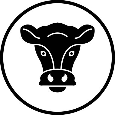 İnek. Web simgesi basit illüstrasyon