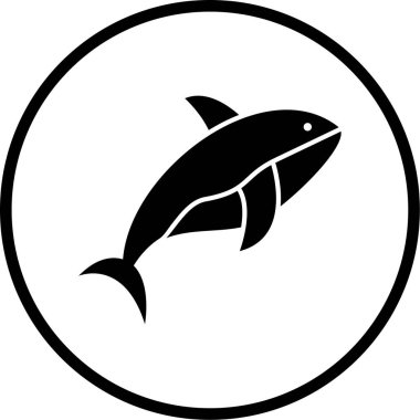 Balık. Web simgesi basit illüstrasyon