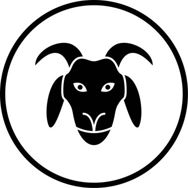 Keçi. Web simgesi basit illüstrasyon