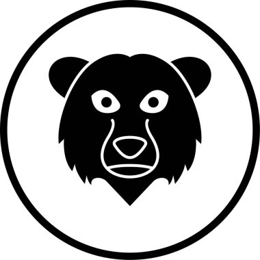 Ayı. Web simgesi basit illüstrasyon 