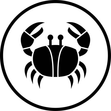 Yengeç simgesinin vektör illüstrasyonu