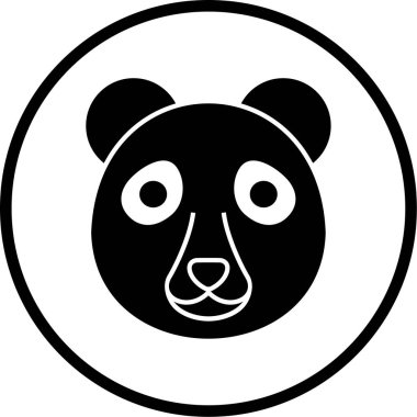 panda. Web simgesi basit illüstrasyon