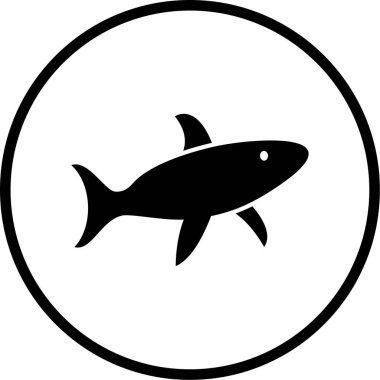 Balık. Web simgesi basit illüstrasyon