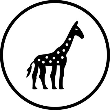 Zürafa. Web simgesi basit illüstrasyon