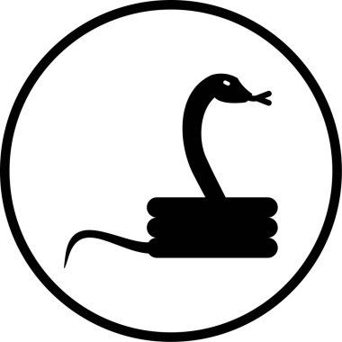 Yılan simgesinin vektör illüstrasyonu