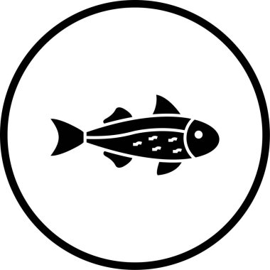Balık. Web simgesi basit illüstrasyon