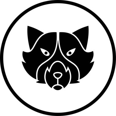 Köpek yüzünün vektör illüstrasyonu