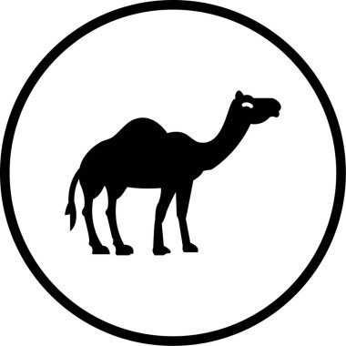 Moda tarzı izole edilmiş arkaplanda deve simgesi