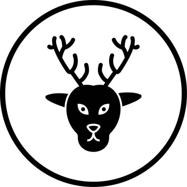 Geyik. Web simgesi basit illüstrasyon