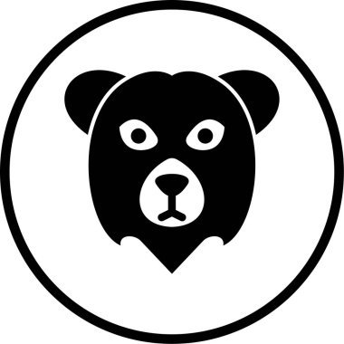 Ayı. Web simgesi basit illüstrasyon