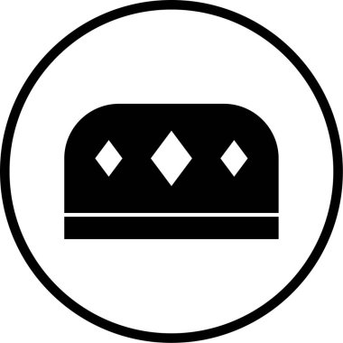 Yatak simgesinin vektör illüstrasyonu