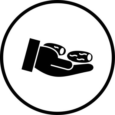 Para simgesinin vektör illüstrasyonu