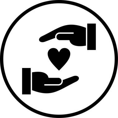 Kalp. Web simgesi basit illüstrasyon