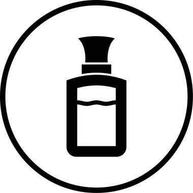 Bir şişe simgesinin vektör illüstrasyonu