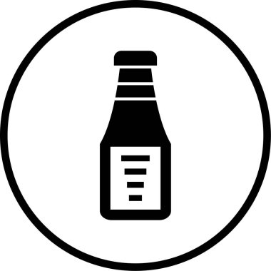 bira şişesi simgesi, vektör illüstrasyonu
