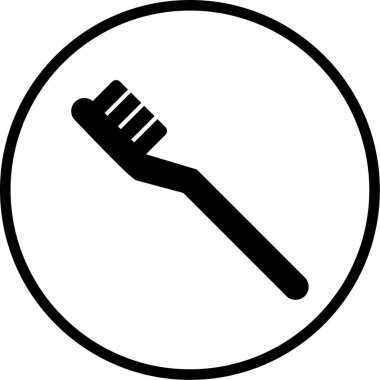 Diş fırçası. Web simgesi basit illüstrasyon