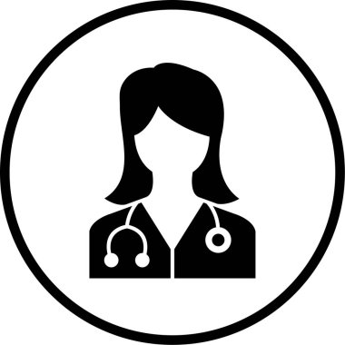 Doktor. Web simgesi basit tasarım