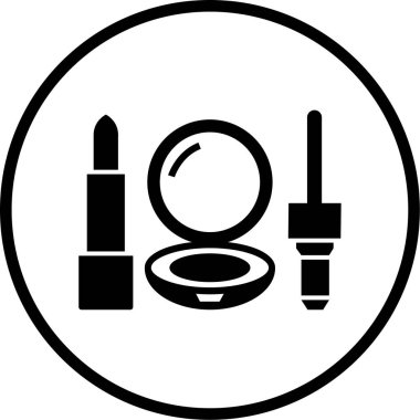 Kozmetik. Web simgesi vektör illüstrasyonu