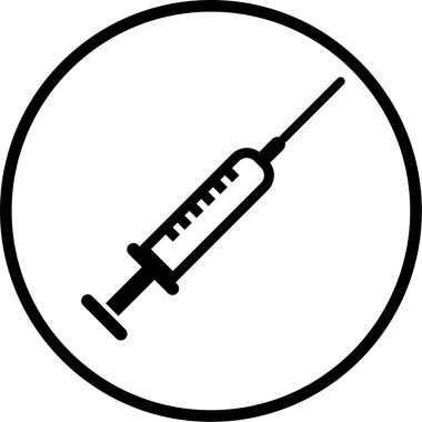 Şırınga. Web simgesi basit illüstrasyon