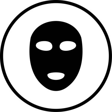 Maske. Web simgesi basit illüstrasyon 