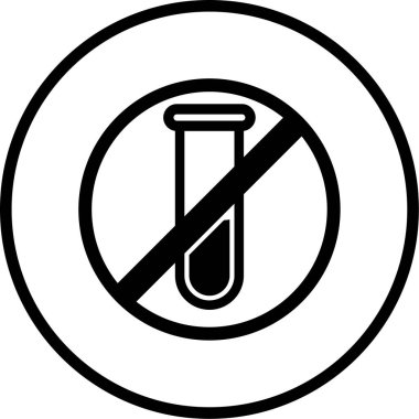 test tübü simgesi yok, vektör illüstrasyonu