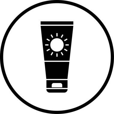 Güneş kremi simge vektör çizim