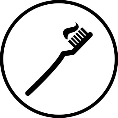 Diş fırçası. Web simgesi basit tasarım