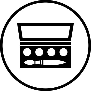 Makyaj. Web simgesi basit illüstrasyon