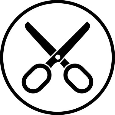 Makas. Web simgesi basit illüstrasyon