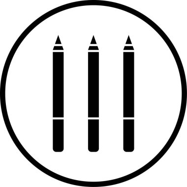 Kalem takımı. Web simgesi basit illüstrasyon