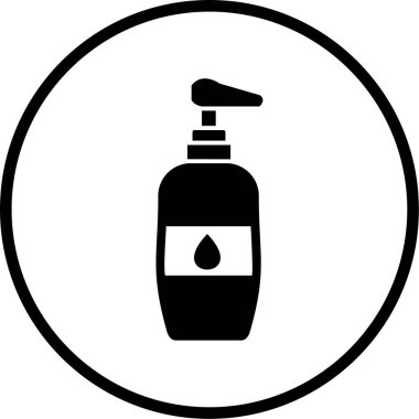 Bir şişe simgesinin vektör illüstrasyonu