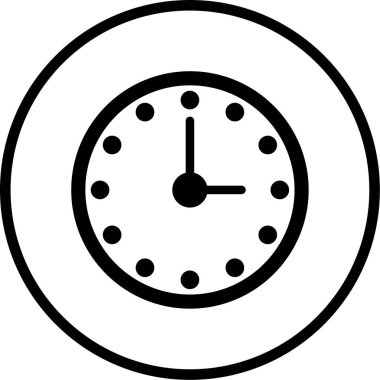 Saat. Web simgesi basit illüstrasyon