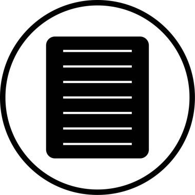 Belge. Web simgesi basit illüstrasyon