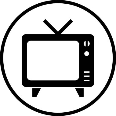 Televizyon. Web simgesi basit illüstrasyon